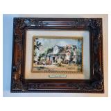 Vintage Marty Bell hand signed print on canvas
