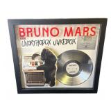 Framed Bruno Mars double platinum sales album