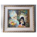 Signed Santini Poncini "Les Frivoles" oil on