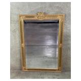 Gilt French style mirror w/beveled glass