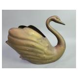 Vintage brass swan planter