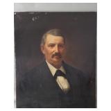 Antique oil portrait signed on board verso