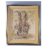 Mid-Century Impasto signed oil on canvas