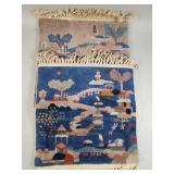 Pair of vintage Chinese handmade rugs