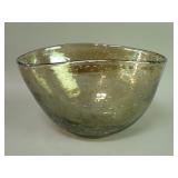 Hand blown bubble glass bowl
