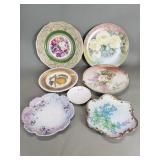 Group of vintage handpainted plates