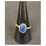 Vintage sterling silver lapis ring