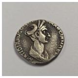 Ancient Roman Matidia silver denarius coin