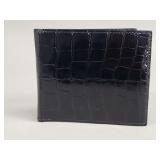Hermes black alligator skin wallet