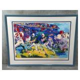 Pencil signed Leroy Neiman "Rushing Back"
