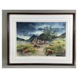 Signed S.Hillman mixed media & watercolor on paper
