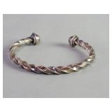 Sterling silver and 14k gold bracelet
