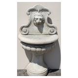 3 pcs cement lion head wall fountain