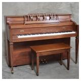 Kawai 602-I walnut console piano with bench