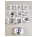 Group of semi precious stones, ruby, tourmaline,