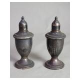 Sterling silver weighted salt and pepper shakers