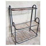 Vintage iron 3 tier plant stand
