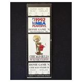 1992 Chicago Bulls NBA playoff ticket