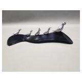 Nambe alloy and resin bird sculpture