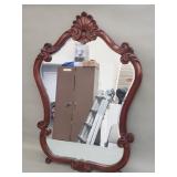 Vintage carved wood mirror