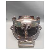 Vintage Argentor silver plate cherub motif