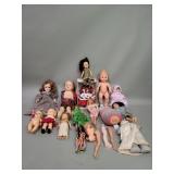 Group of vintage rubber,  porcelain,  fabric