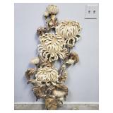 Vintage syroco wood floral plaque