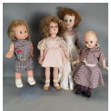 Group of vintage dolls, Effanbee, Mattel