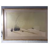 Joe Durrett lithograph, "Beachscape,"