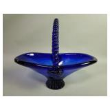Hand blown glass basket