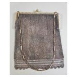 Antique painted chain mail mesh purse by Whiting