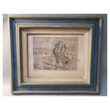 Vintage Honore Daumier framed lithograph