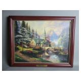Thomas Kinkade print on canvas