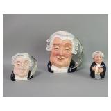 Three Royal Doulton Toby mugs