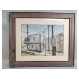 Vintage watercolor painting