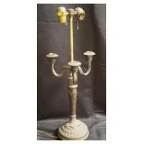 Chapman brass table lamp with candleholders