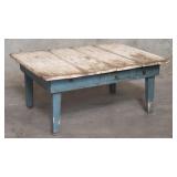 Vintage Gusatvian-style rustic pine coffee table
