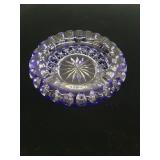 Vintage Bohemian Cobalt blue ashtray