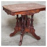 Victorian carved mahogany parlor table on