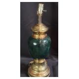 Vintage Asian-style brass table lamp