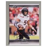 Autographed Patrick Mahomes Leaf rookie draft card