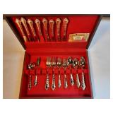 24 carat gold plated 50pc Stanley Rogers flatware