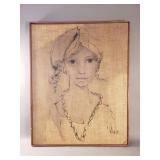 Vintage signed Gino Hollander "Pigtails"