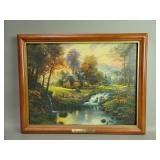 Thomas Kinkade print on canvas