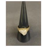 Vintage cubic zirconia gold electric plated ring