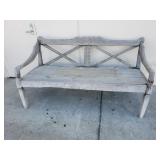Rustic patio bench