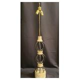 Vintage metal and wood table lamp