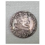 Antique Polish-Lithuanian silver coin