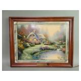 Thomas Kinkade print on board