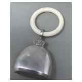 Vintage silver baby rattle